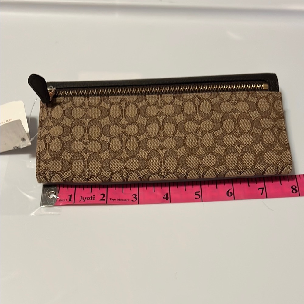 Coach Brown leather / Brown signature pattern Wallet - Picture 5 of 6